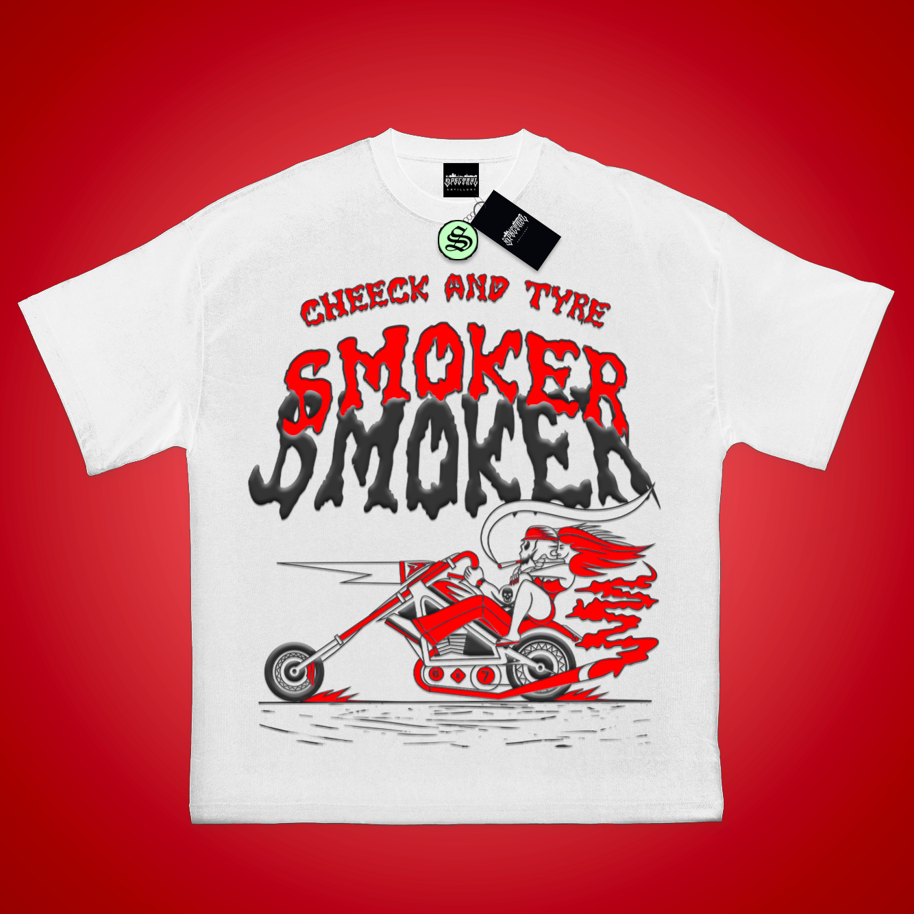 Smoker White Heavy Tee